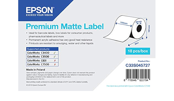 Epson labels C33S045727