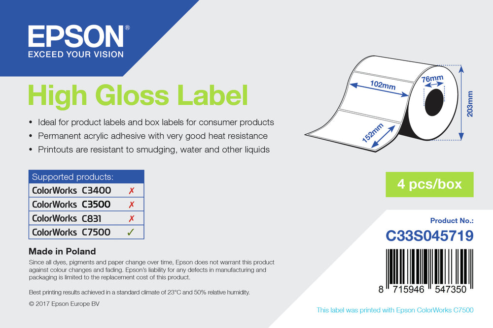 Epson labels C33S045719