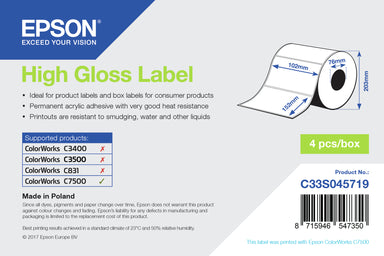 Epson labels C33S045719