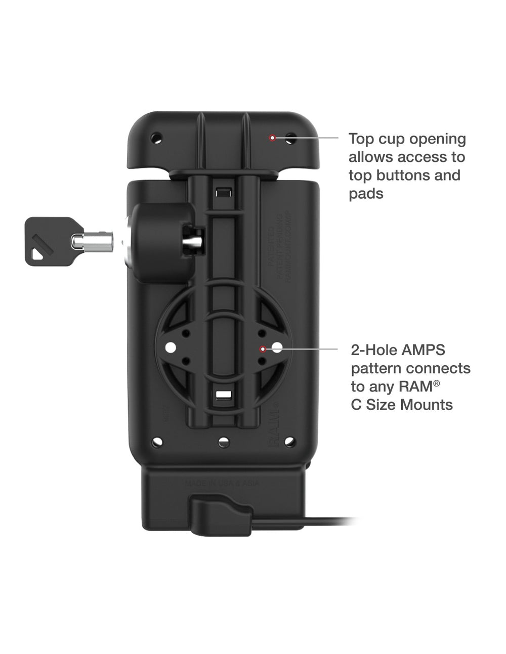 RAM Mounts Cradles RAM-HOL-V15-ZE38PLU
