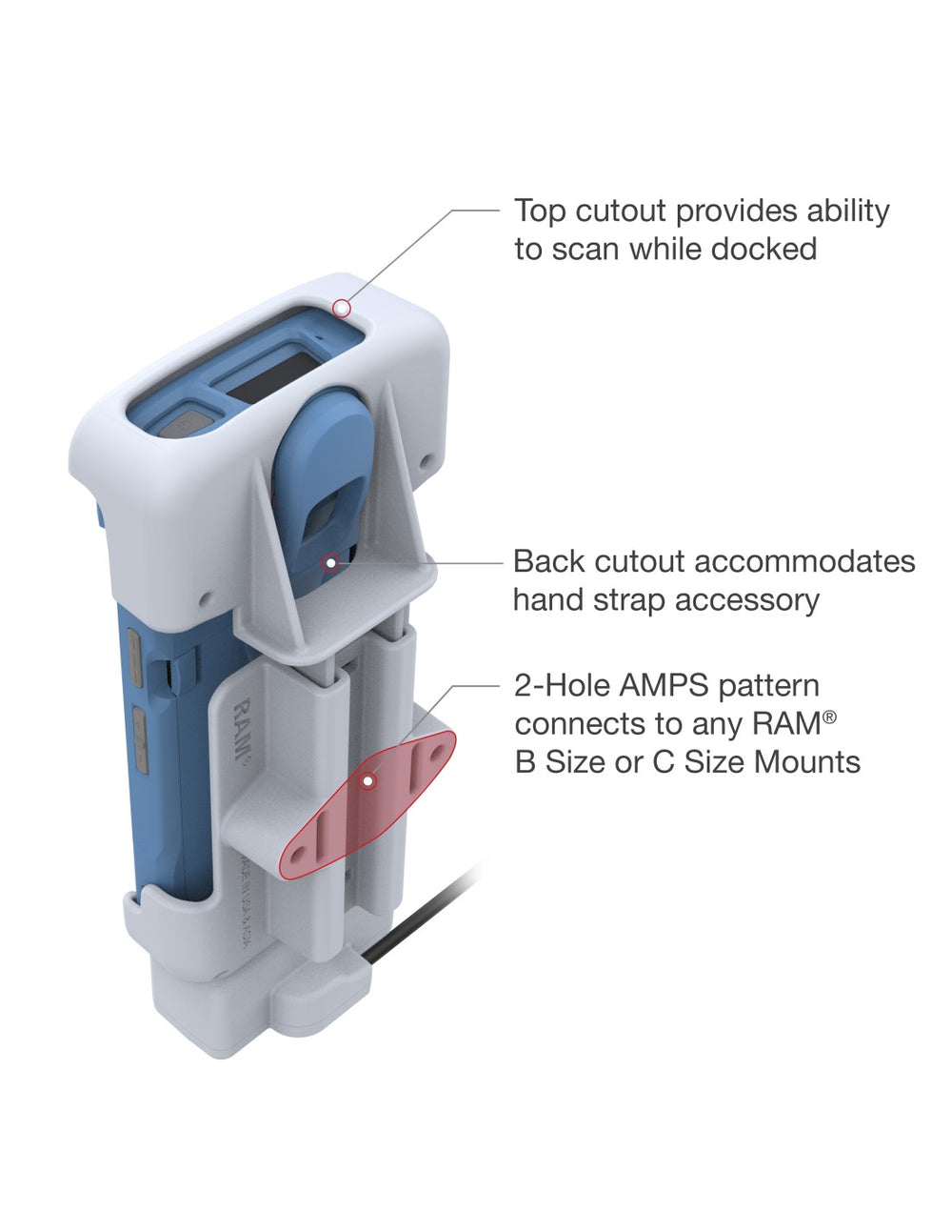 RAM Mounts Cradles RAM-HOL-ZE39-C-GRY