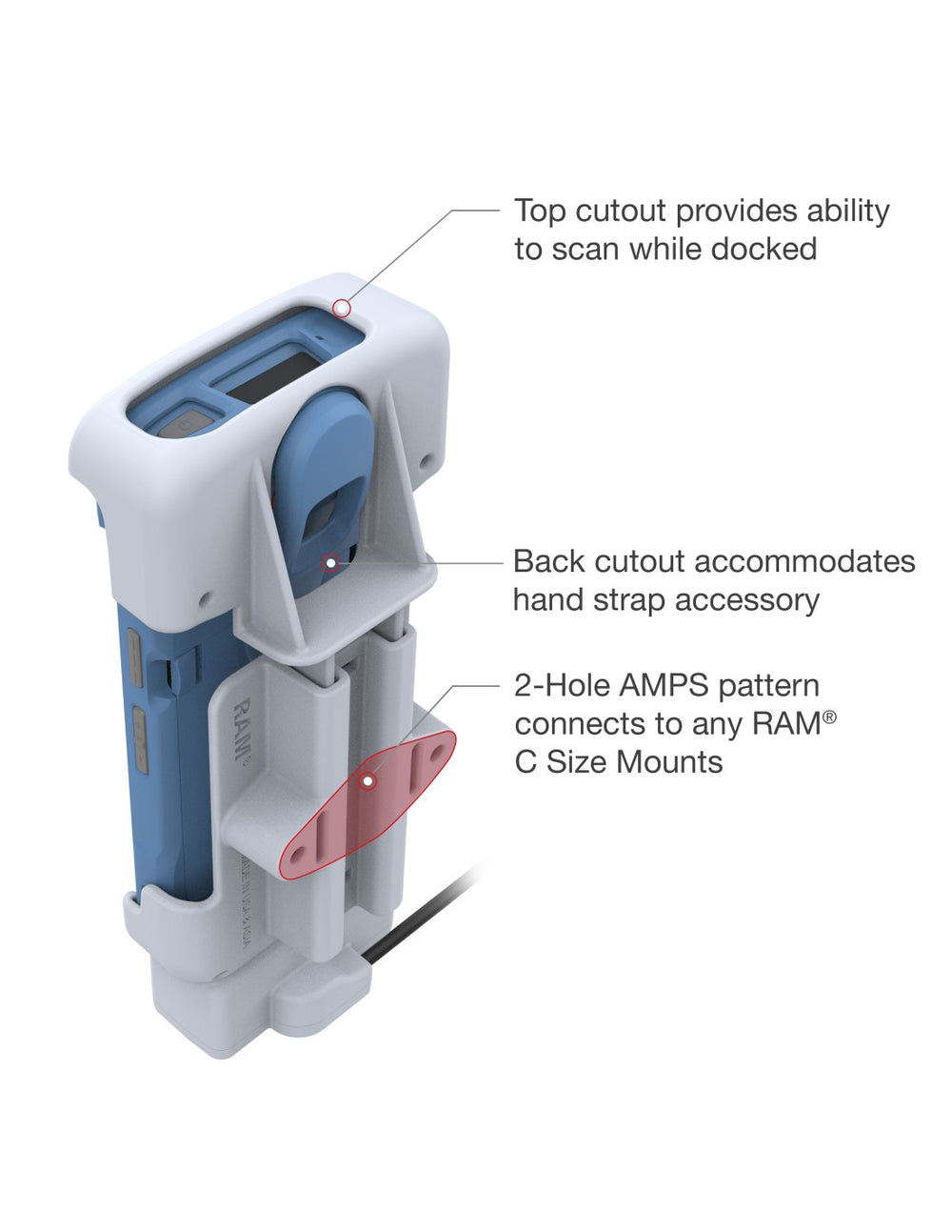RAM Mounts Cradles RAM-HOL-ZE39-GRY