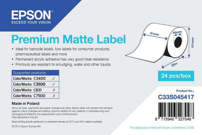 Epson labels C33S045418