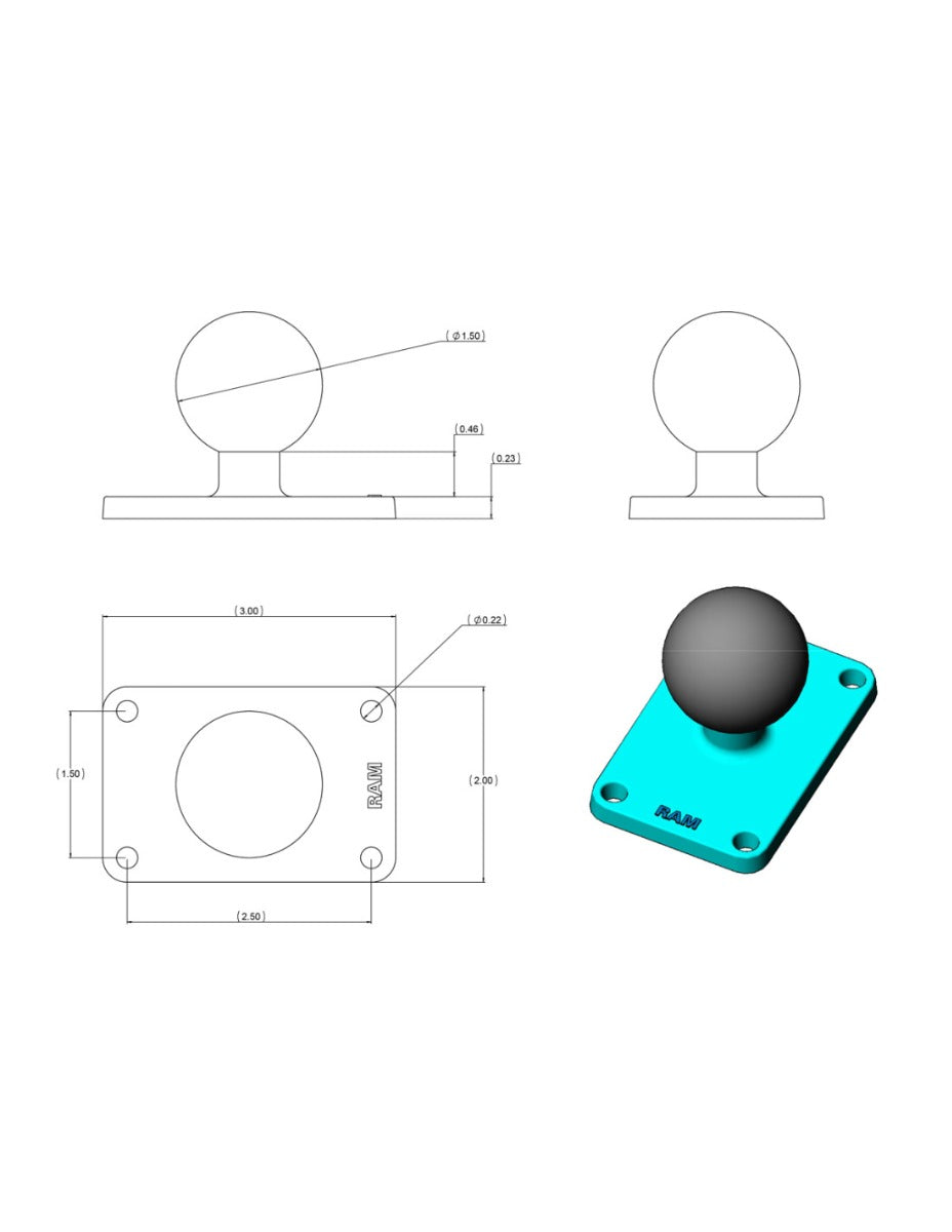 RAM Mounts Socket Arms (size: C) RAM-202U-23