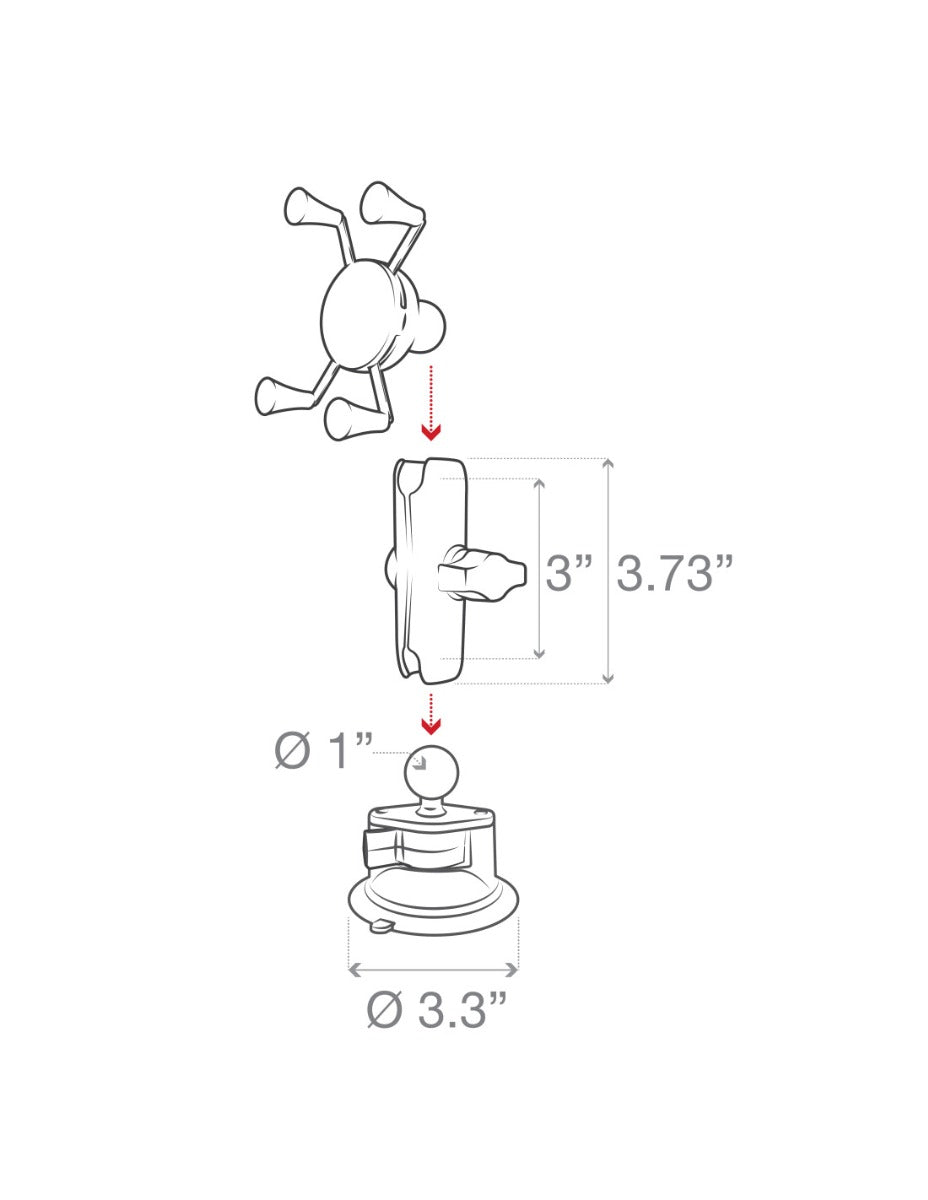RAM Mounts Kits (size: B) RAM-B-166-UN7U