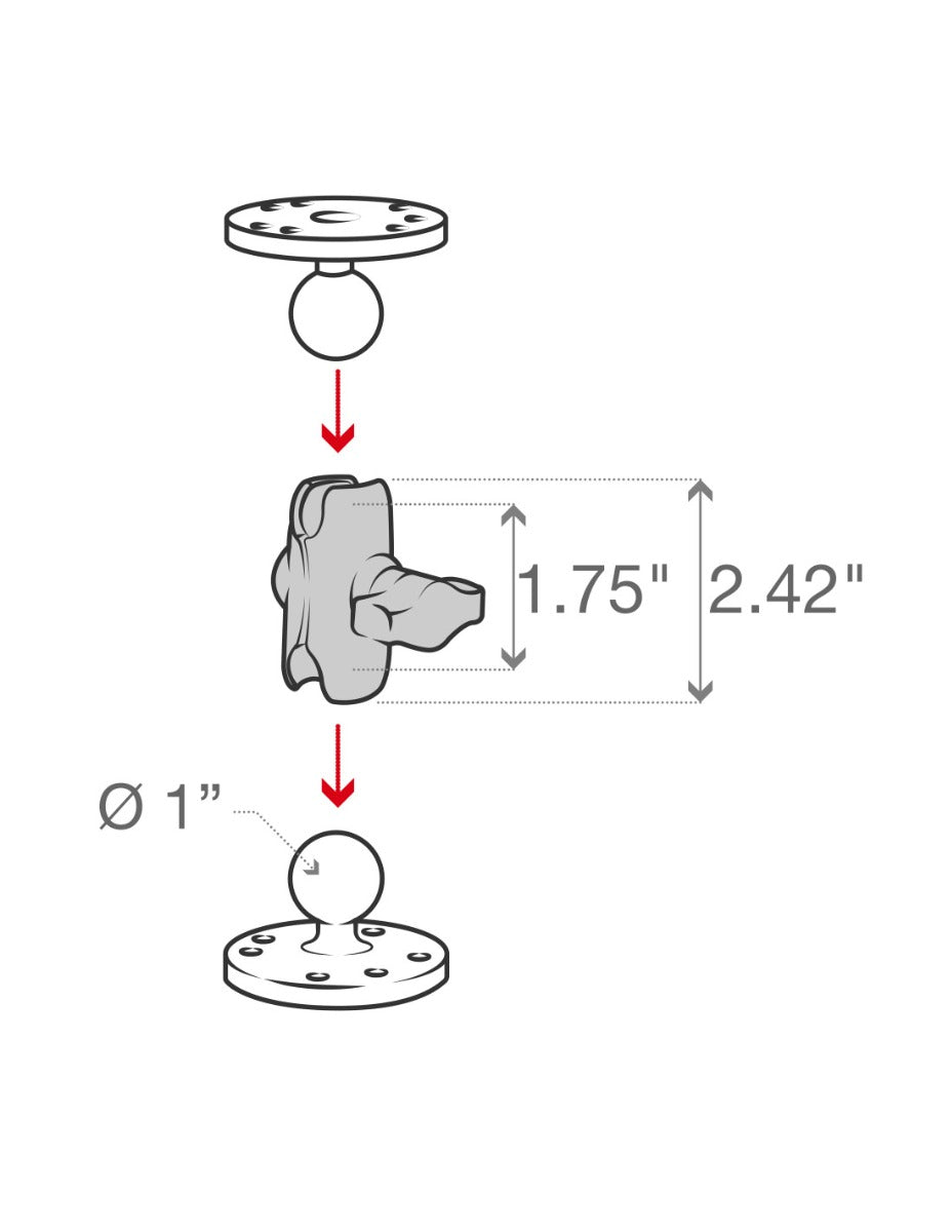 RAM Mounts Socket Arms (size: B) RAM-B-201U-A