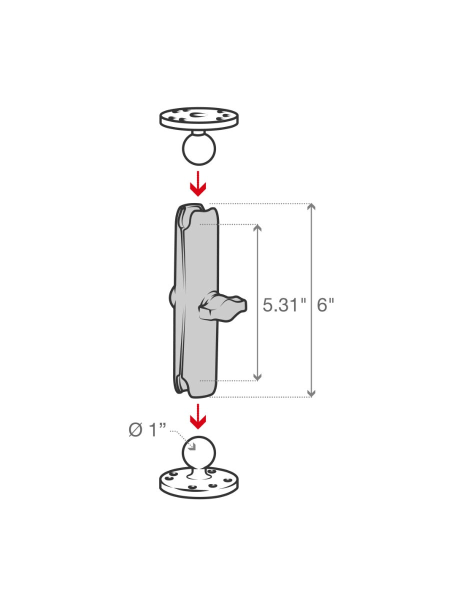 RAM Mounts Socket Arms (size: B) RAM-B-201U