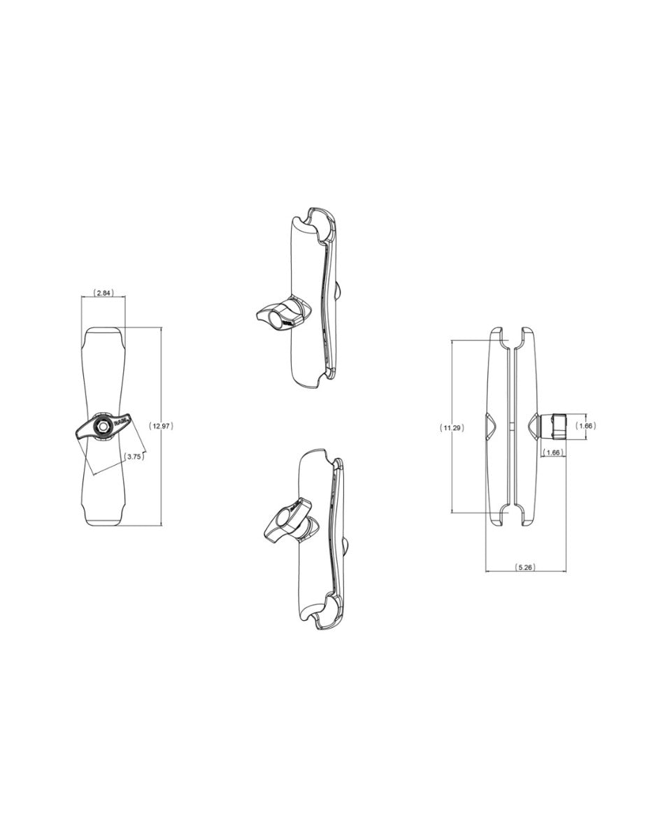 RAM Mounts Socket Arms (size: D) RAM-D-201U-E