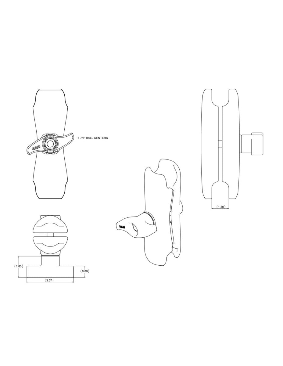 RAM Mounts Socket Arms (size: D) RAM-D-201U-MI1