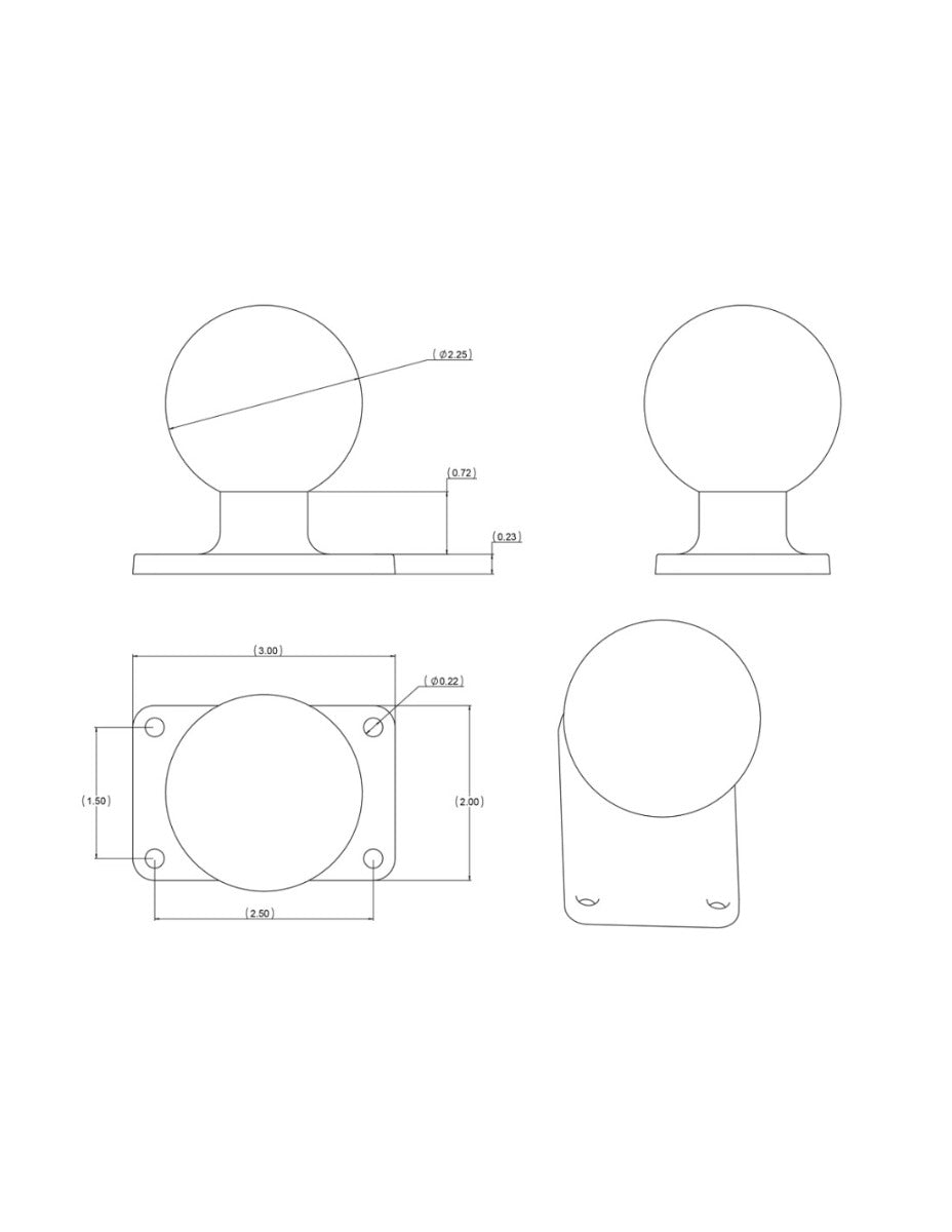 RAM Mounts base (size: D) RAM-D-202U-23