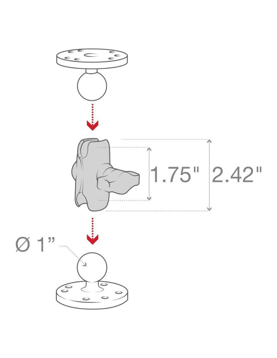 RAM Mounts Socket Arms (size: B) RAP-B-201U-A