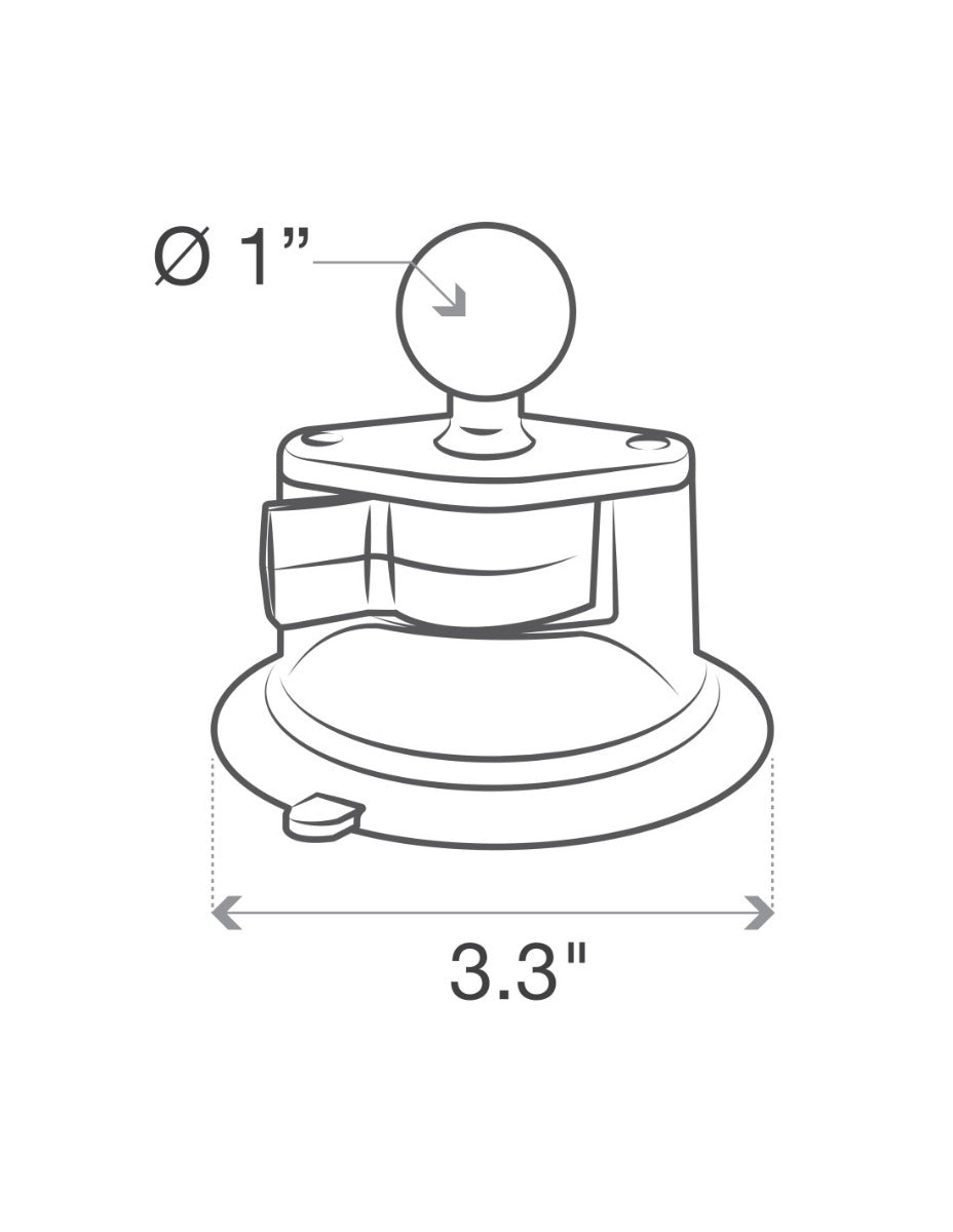 RAM Mounts Ball Bases (size: B) RAP-B-224-1U